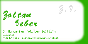 zoltan veber business card